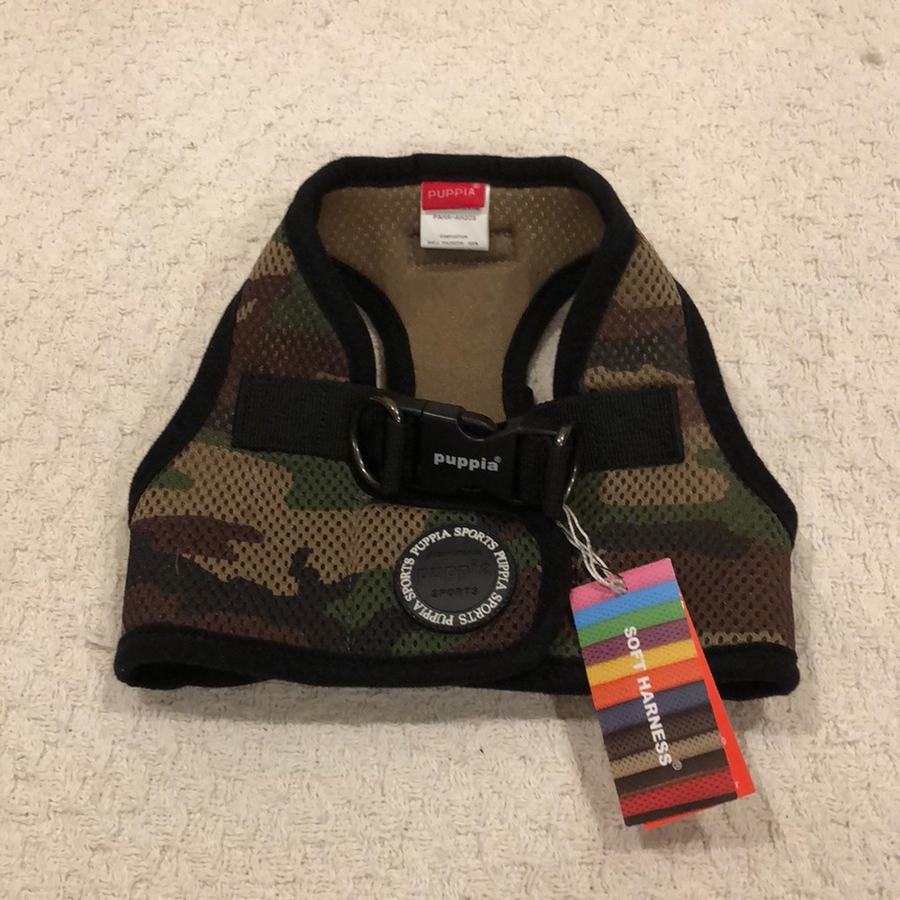 Puppia Vest Polyester Step in Back Clip Dog Harness Size Large